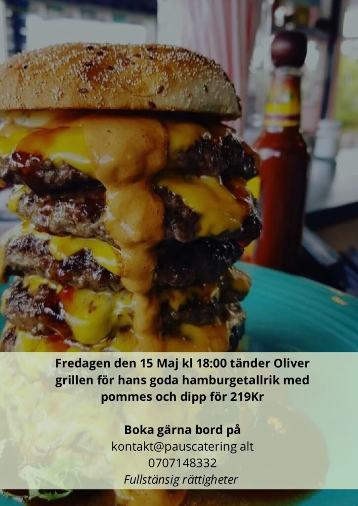 Grillkväll med hamburgare